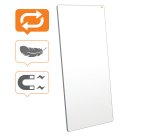 Pizarra blanca extraíble y portátil 1800 x 900 mm - marco gris
