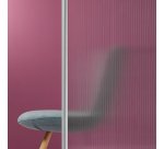 Mampara móvil separadora de espacios Ten Limit semi- transparente con ruedas - Anch 100 cm x Alt 150 cm