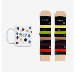 Kit Taza + Calcetines "El mejor cuñado" Fam Talla 42-46