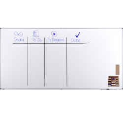Tableau blanc laqué PREMIUM 120x240cm - Legamaster