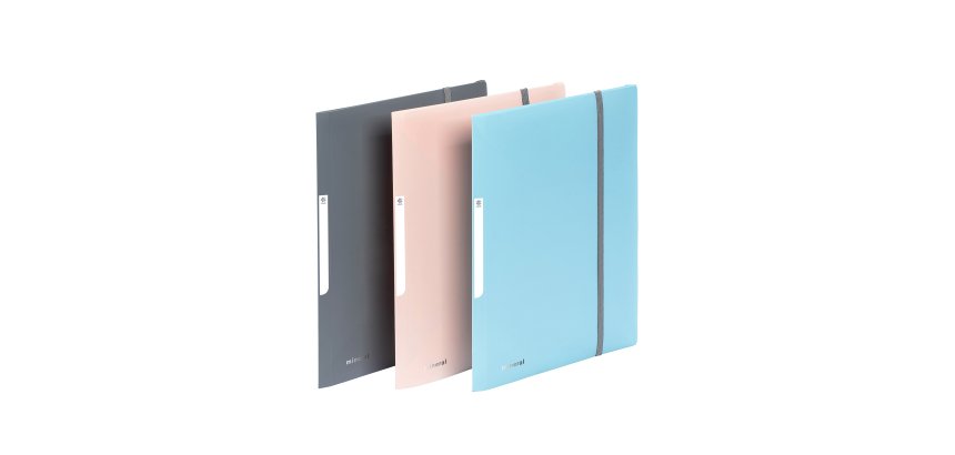 Chemise à élastique 3 rabats A4 polypropylène - MINERAL VIQUEL  - Coloris assortis