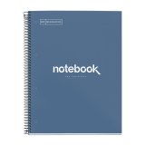 Notebook Emotions, Couverture rigide, A4, quadrillage 5x5 mm, 80 feuilles de 1 couleur, Miquelrius, Marine.

