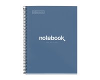 Notebook Emotions, Couverture rigide, A4, quadrillage 5x5 mm, 80 feuilles de 1 couleur, Miquelrius, Marine.
