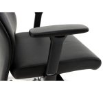Fauteuil de bureau ergonomique MODO cuir naturel, accoudoirs 1D et pied aluminium