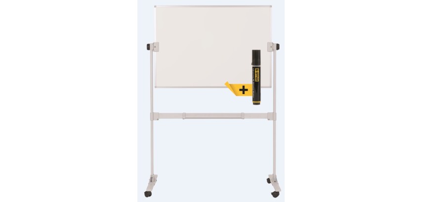 Pizarra volteable movil Ayda blanca magnetica 1065X750