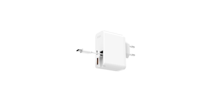 Cargador ultrarrápido KSIX GaN 65W CON USB-C