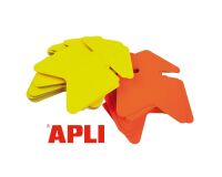 Flèches de signalisation effaçables jaune fluo et orange fluo APLI, 16 x 24 cm, carton 680 g/m², lot de 10