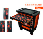 Servante équipée de 18 outils avec 3 modules