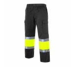 Pantalón multibolsillos alta visibilidad bicolor
