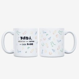 Taza "Papá, gracias por estar en cada paso" 350ml cerámica 
