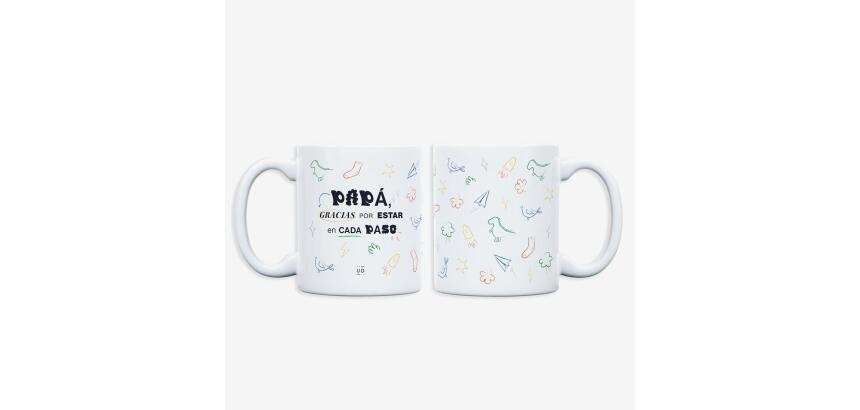 Taza "Papá, gracias por estar en cada paso" 350ml cerámica 
