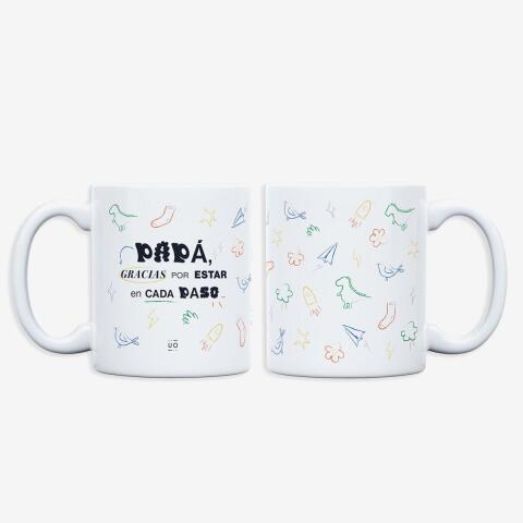 Taza "Papá, gracias por estar en cada paso" 350ml cerámica