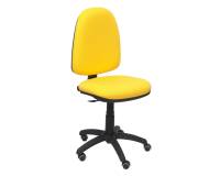 Silla Ayna bali  ruedas de parquet - Amarillo