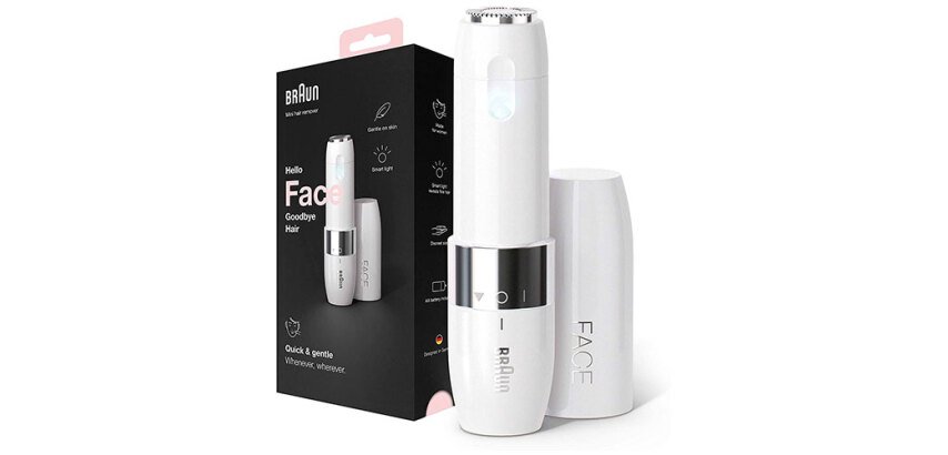 Mini Depiladora Facial con luz Braun