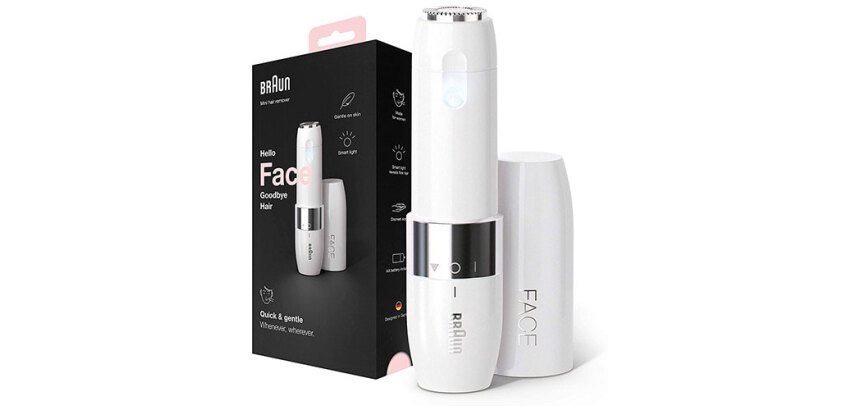 Mini Depiladora Facial con luz Braun