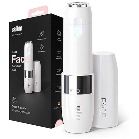 Mini Depiladora Facial con luz Braun