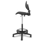 Tabouret Nargo en polyuréthane noir