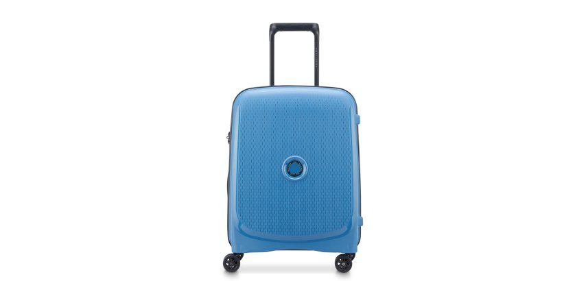 Belmont Plus Valise cabine Slim 4 doubles roues 55 cm bleu zinc