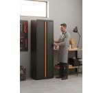 Armoire métallique d’atelier Fischer Darex – Acier laminé à froid – 3 étagères réglables – Serrure à clé