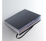 Notebook The Original, Couverture souple, A5, quadrillage 5x5 mm + Lisse, 120 feuilles de 2 couleurs, Miquelrius, Noir, Professionnel.
