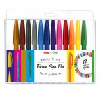 Rotulador Pentel Touch punta de pincel - Estuche 12 surtido