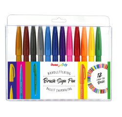 Rotulador Pentel Touch punta de pincel - Estuche 12 surtido