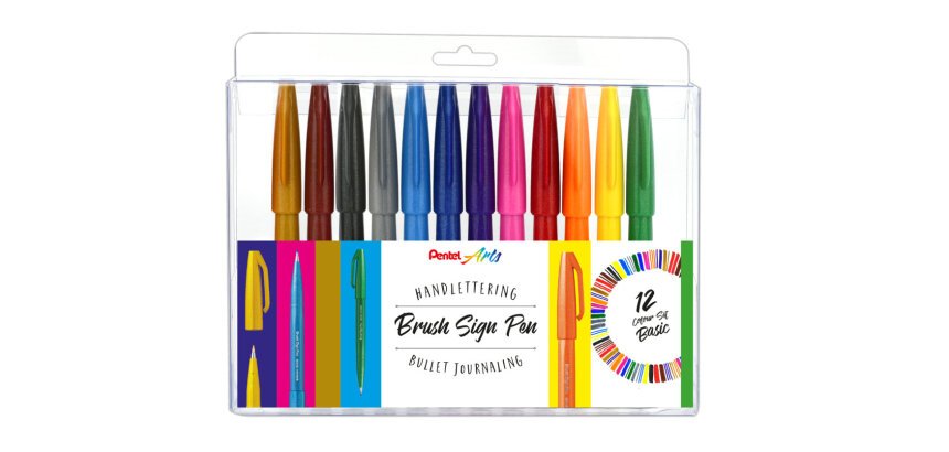 Rotulador Pentel Touch punta de pincel - Estuche 12 surtido