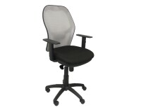 Silla Jorquera malla gris asiento bali
 - Negro
