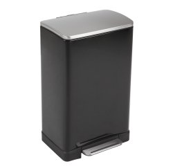 Afvalbak pedaalemmer E-Cube 40L - Zwart