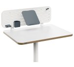Bureau Leitz assis-debout à roulettes L 80 x P 60 cm compact + Organiseur de bureau avec support pour ordinateur portable  Leitz Ergo