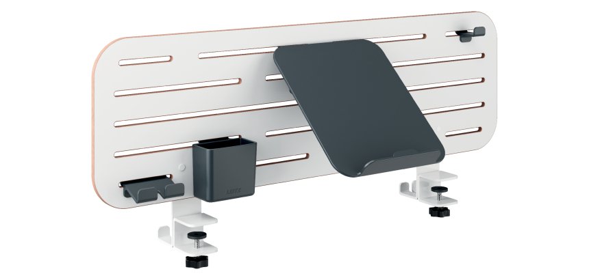 Panel organizador de escritorio con soporte para ordenador portátil Leitz Ergo, 80x25 cm