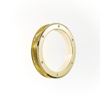 Hublot de porte rond doré