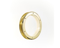 Hublot de porte rond doré
