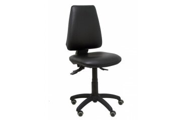 Silla Elche asincro similpiel negro ruedas de parqué