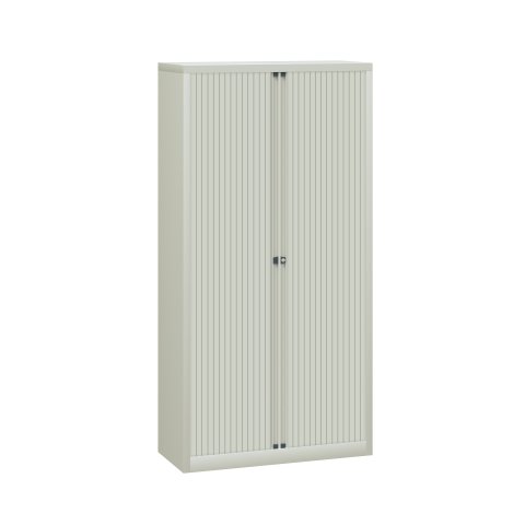 Armario metálico monoblock-montado Bisley EuroTambour Alt 198 cm con persianas - Gris claro RAL 7035