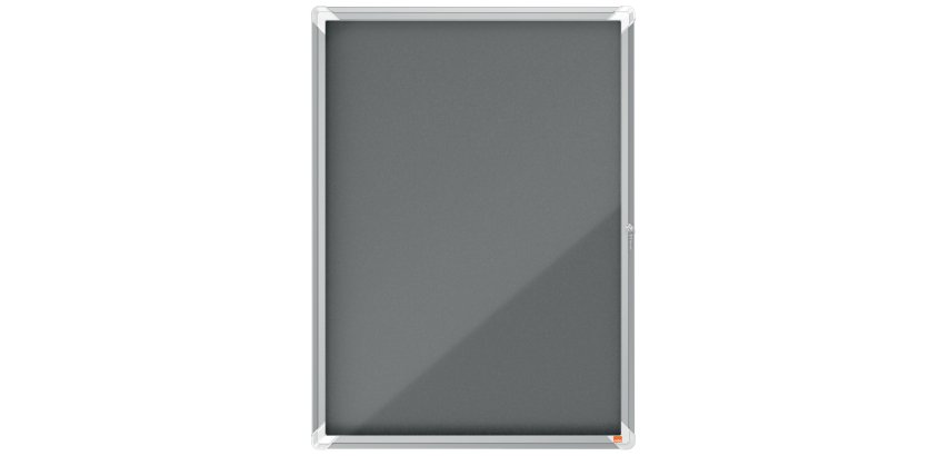 Vitrina NOBO Premium Plus con fondo de fieltro 9xA4, gris