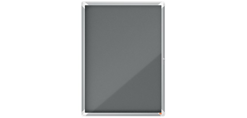 Vitrina NOBO Premium Plus con fondo de fieltro 9xA4, gris
