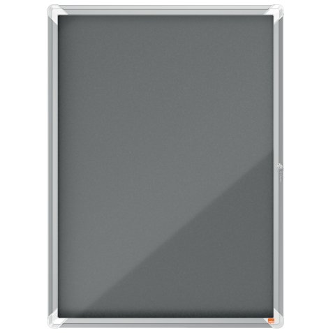 Vitrina NOBO Premium Plus con fondo de fieltro 9xA4, gris