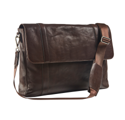 Sac messager cuir avec housse intégrée pour ordinateur 15,6"