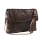 Lederen messenger bag met laptopvak 15,6