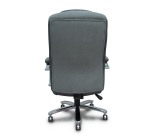 Sillón Ergo531 basculante tapizado tela y 3D color gris base cromo ruedas nailon 60mm