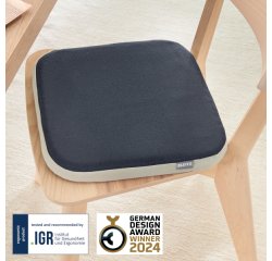 Cojín de asiento Active Wobble con funda, gris oscuro
