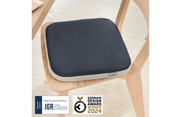 Cojín de asiento Active Wobble con funda, gris oscuro
