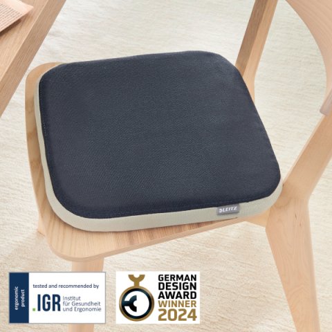 Cojín de asiento Active Wobble con funda, gris oscuro