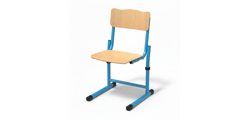 Verstellbarer Schlittenstuhl Fabiano Buche - Größe 3 bis 6 - Vorschule bis Grundschule (M3/P6)