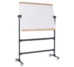 Ace Pizarra volteable movil doble cara magnética con moldura madera roble  - 120x90