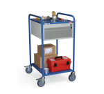 Petite servante 2 plateaux tôle + 1 tiroir 250 kg 635 x 470 mm roue TPE