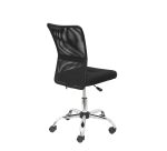 Chaise de Bureau Modèle Pardal Maille Noir Sans Accoudoirs