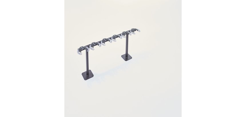 Range Trottinettes sur Pied  6 trottinettes - Côte à côte