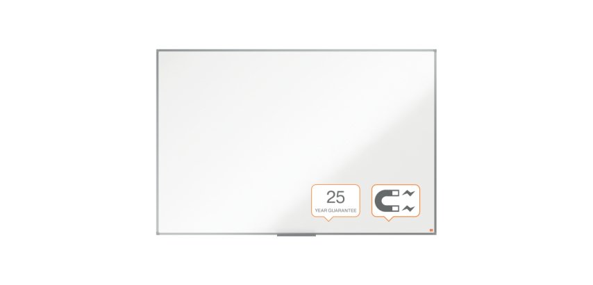 Pizarra NOBO Essence acero vitrificado 1800X1200mm, blanco
